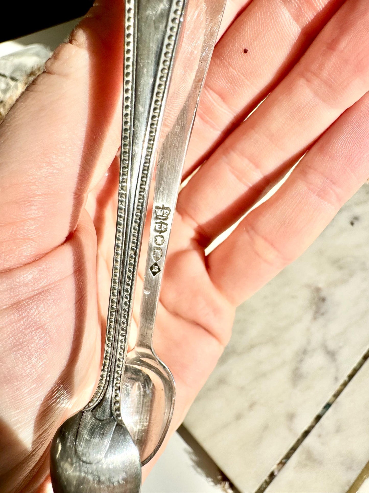 Vintage Silver-Plated Sugar or Ice Cube Serving Tongs with Classic Beaded Edge, Elegant Afternoon Tea AccessoryVintage Silver-Plated Sugar o