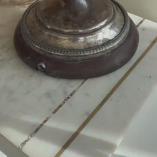 Antique Old Sheffield Silver Plated Candlestick Holder 27cm c1820