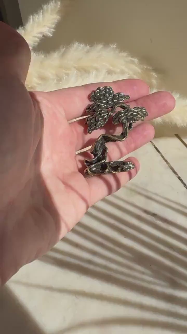 Solid Brass Bonsai Tree statue , Tabletop decoration, flourishing tree figurine